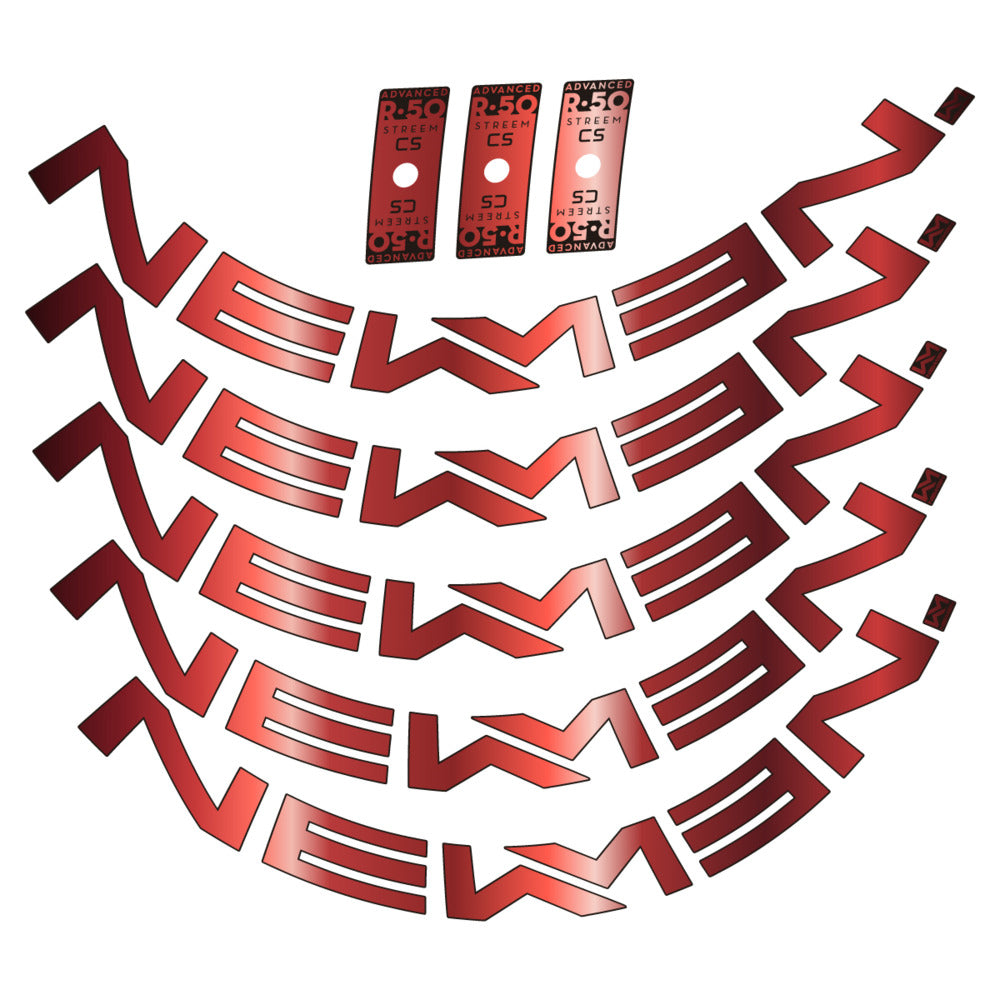 Stickers for Newmen Advanced SL R.50 Streem CS, Road Wheel vinyl decals - Copper