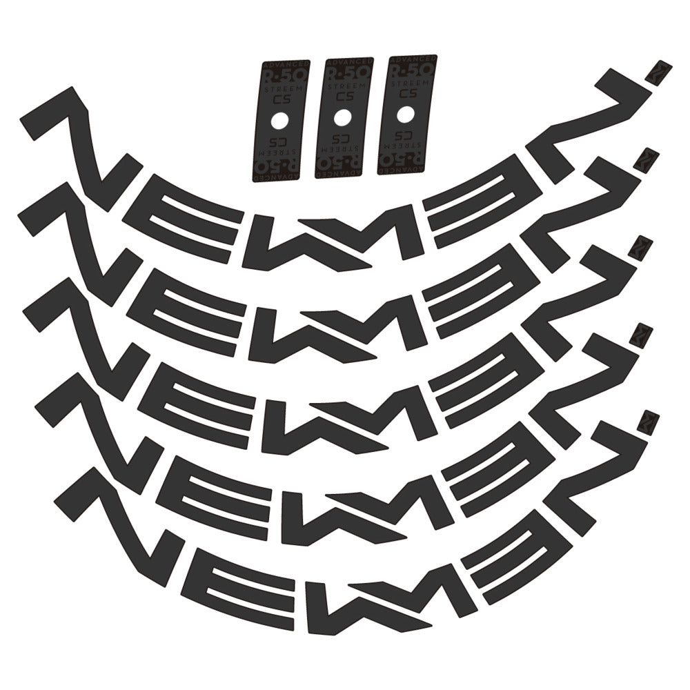 Stickers for Newmen Advanced SL R.50 Streem CS, Road Wheel vinyl decals - Very Dark Grey