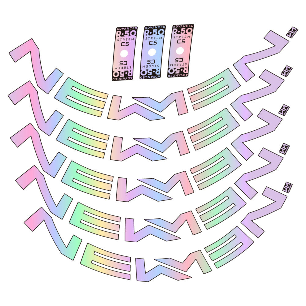 Stickers for Newmen Advanced SL R.50 Streem CS, Road Wheel vinyl decals - Hollographic
