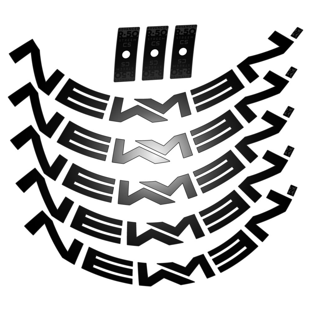 Stickers for Newmen Advanced SL R.50 Streem CS, Road Wheel vinyl decals - Black
