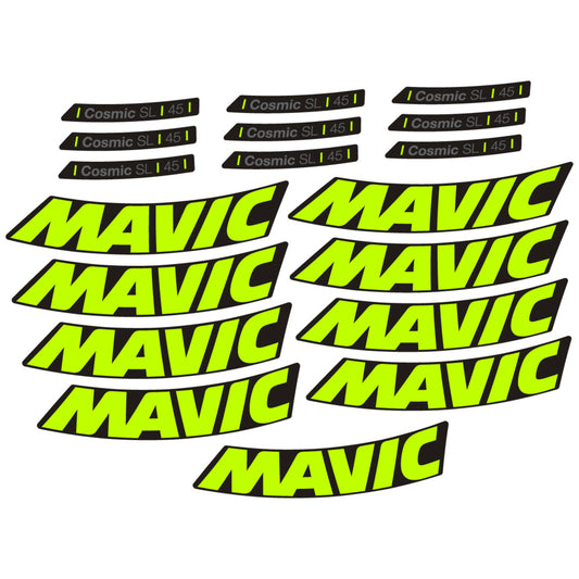 Lime Neon decal for Mavic Cosmic SL 45 2025 road wheel – bike sticker vinyl
