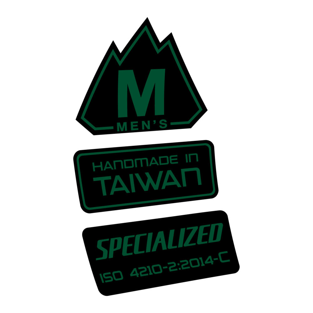 Stickers for Specialized S-Works MTB, Frame vinyl decals - Dark Green