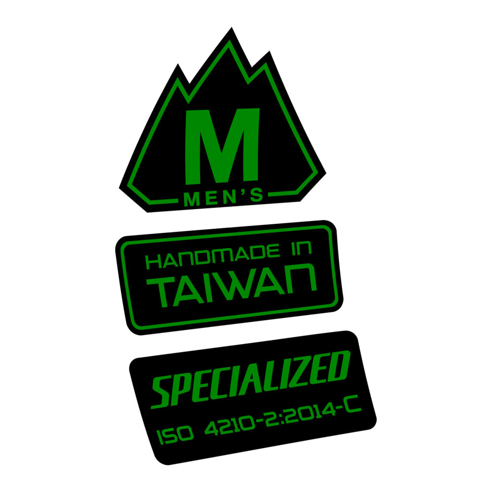 Stickers for Specialized S-Works MTB, Frame vinyl decals - Medium Green
