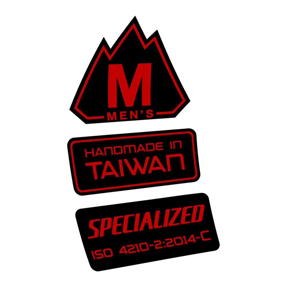 Stickers for Specialized S-Works MTB, Frame vinyl decals - Medium Red