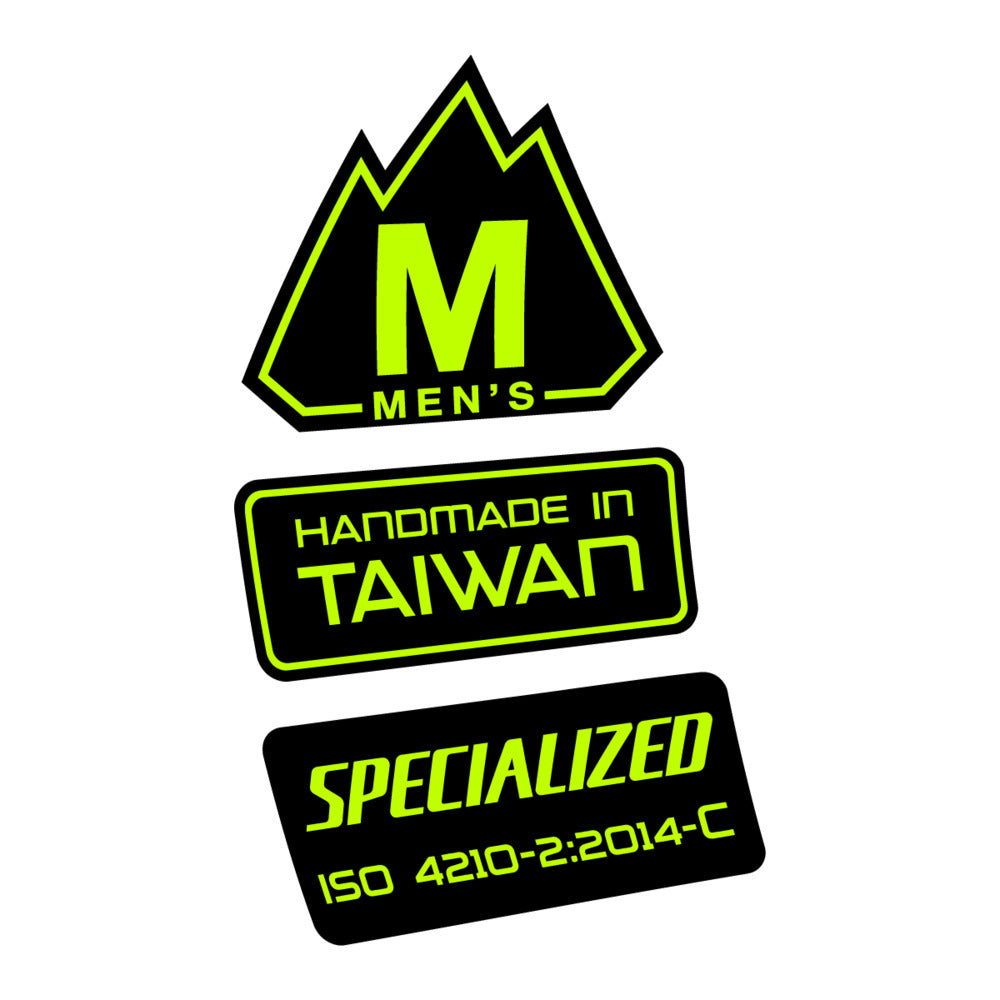 Stickers for Specialized S-Works MTB, Frame vinyl decals - Lime Neon