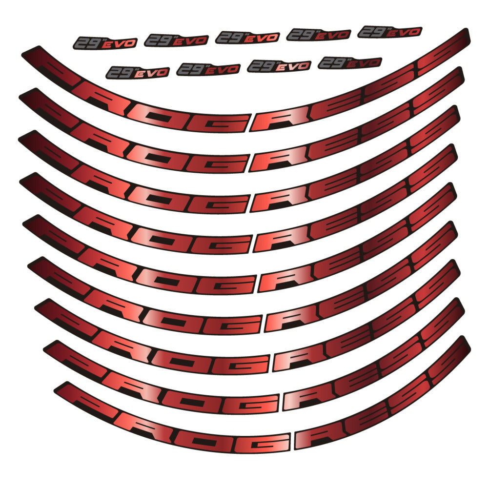 Stickers for Prxgress Evo Aluminium 2020 29, Mountain Wheel vinyl decals - Copper