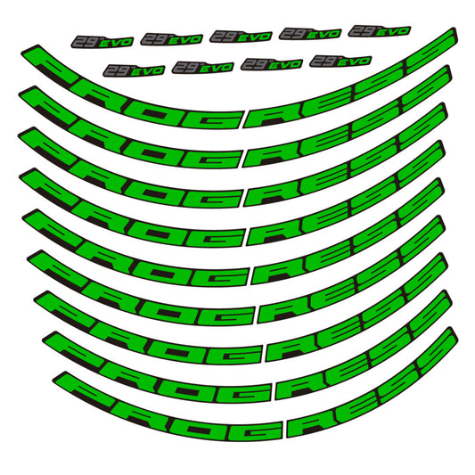 Grass Green decal for Prxgress Evo Aluminium 2020 MTB wheel 29" – bike sticker vinyl