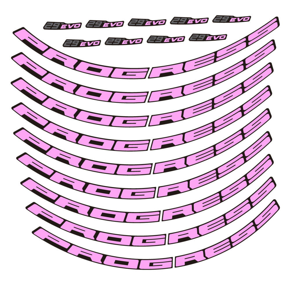 Stickers for Prxgress Evo Aluminium 2020 29, Mountain Wheel vinyl decals - Light Lilac