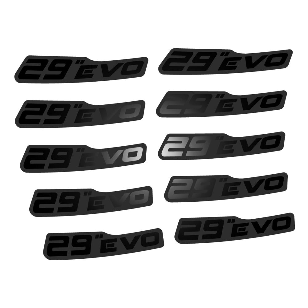 Stickers for Prxgress Evo Aluminium 2020 29, Mountain Wheel vinyl decals (v2) - Black