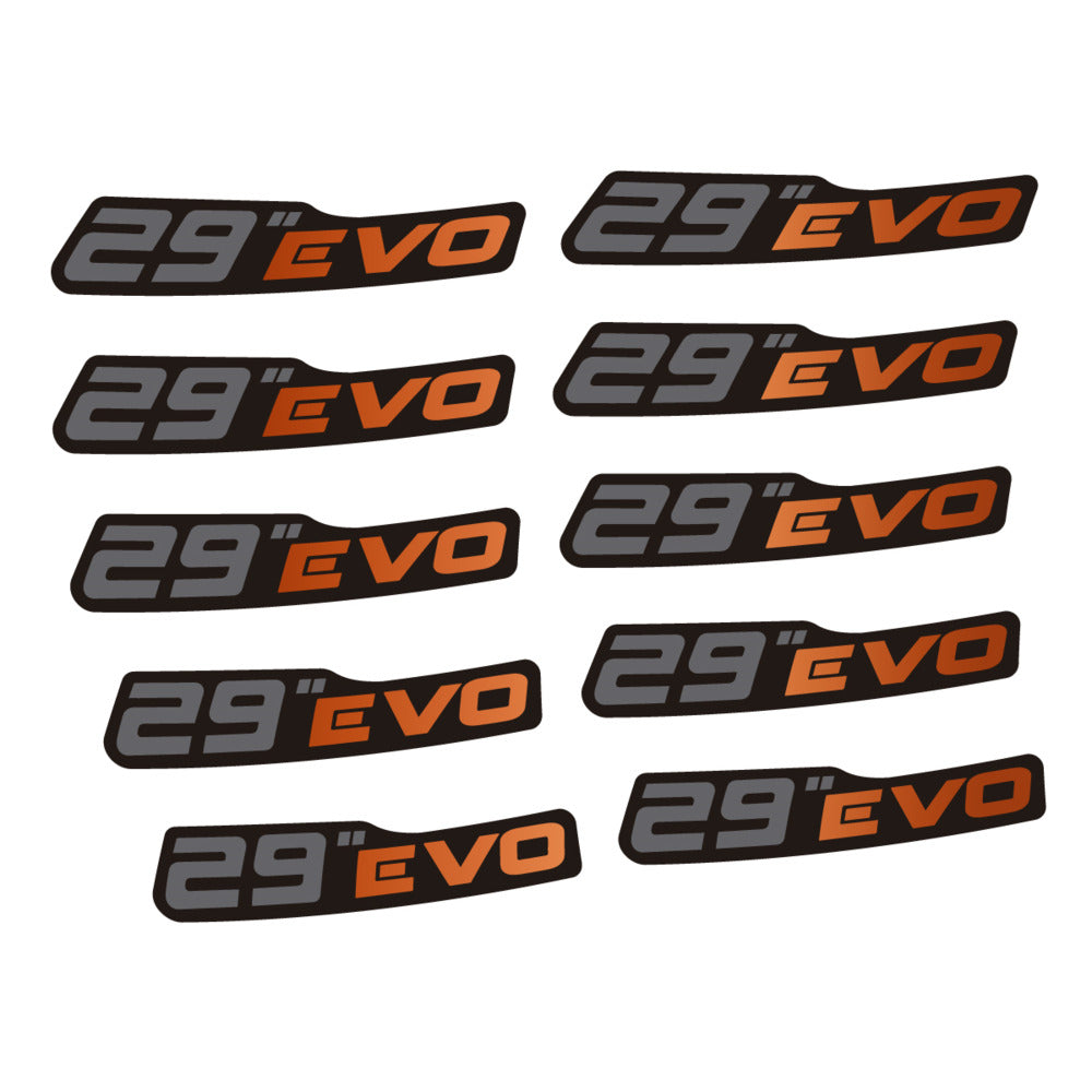 Stickers for Prxgress Evo Aluminium 2020 29, Mountain Wheel vinyl decals (v2) - Bronze