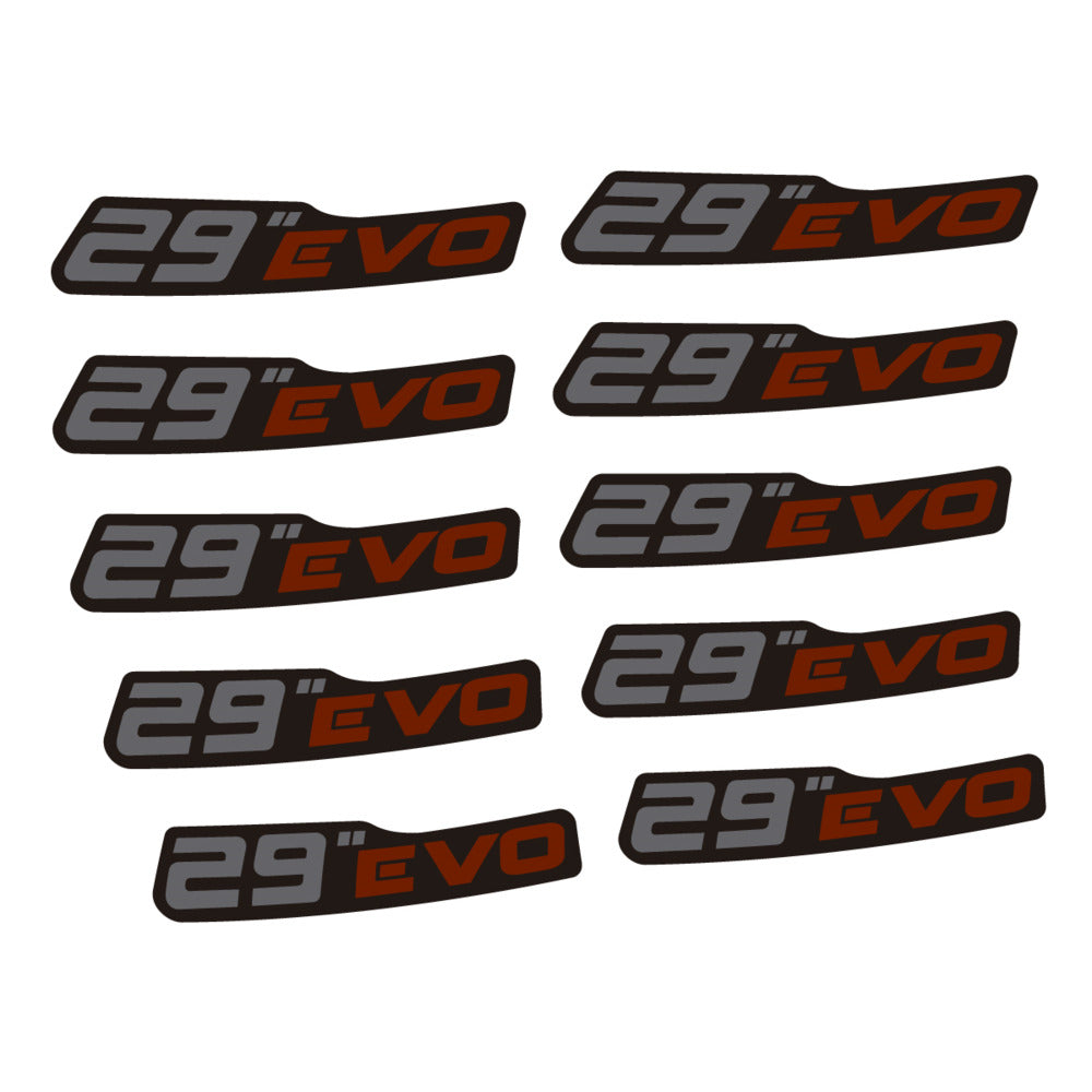 Stickers for Prxgress Evo Aluminium 2020 29, Mountain Wheel vinyl decals (v2) - Brown