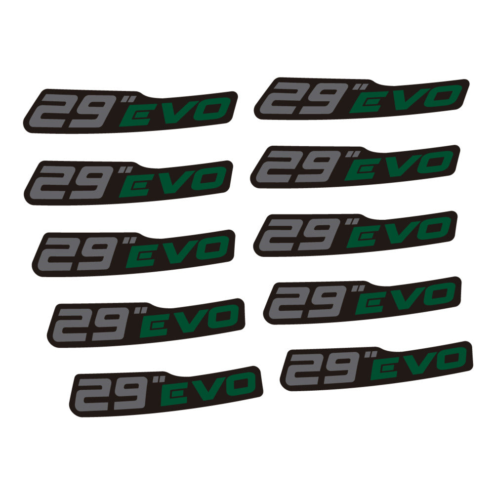 Stickers for Prxgress Evo Aluminium 2020 29, Mountain Wheel vinyl decals (v2) - Dark Green