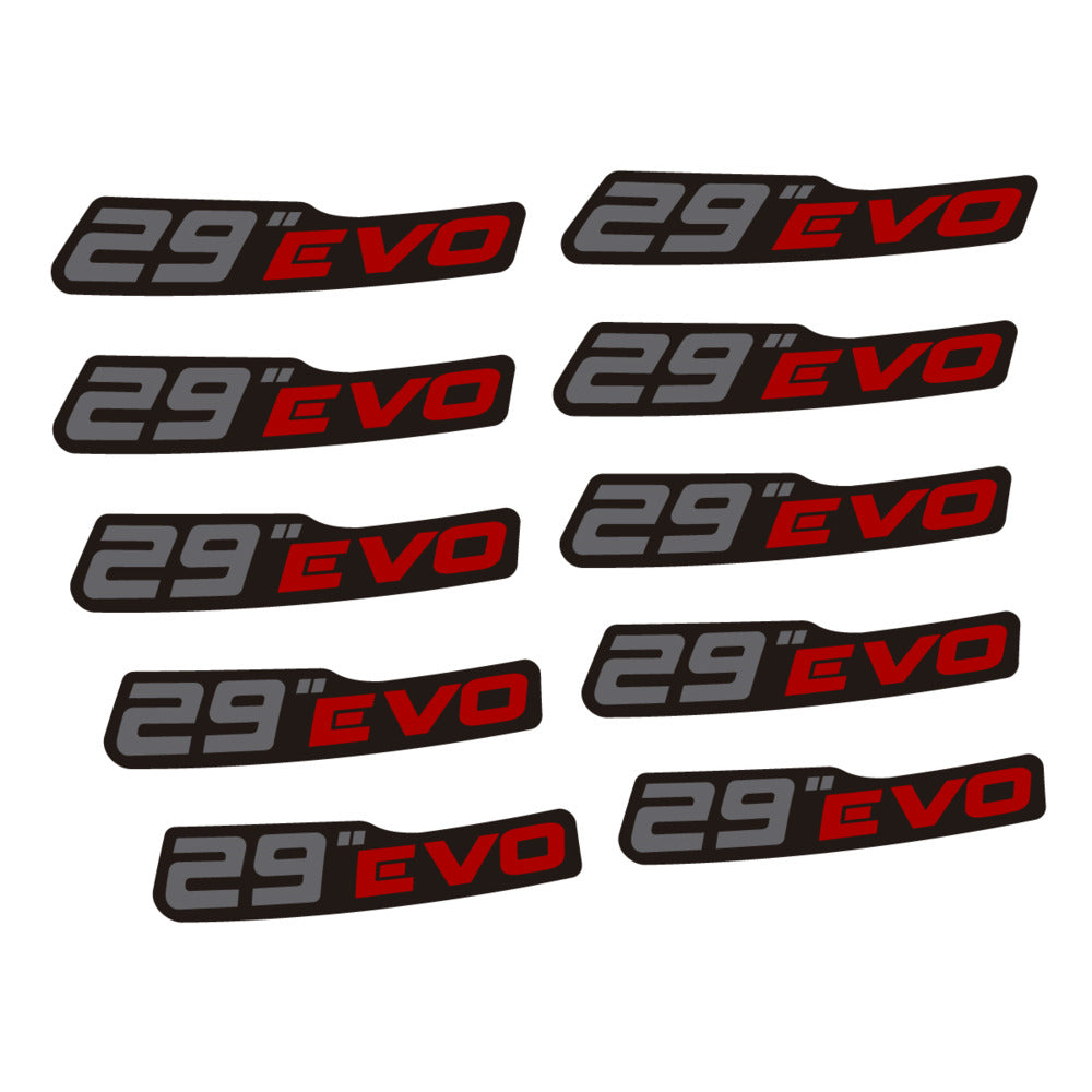 Stickers for Prxgress Evo Aluminium 2020 29, Mountain Wheel vinyl decals (v2) - Dark Red