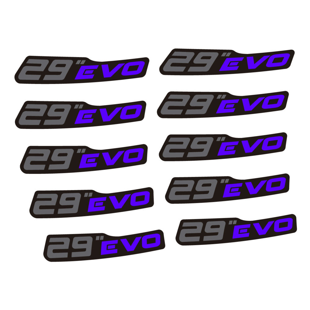 Stickers for Prxgress Evo Aluminium 2020 29, Mountain Wheel vinyl decals (v2) - Reflex Blue