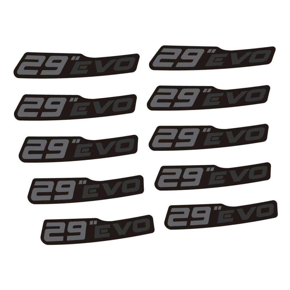 Stickers for Prxgress Evo Aluminium 2020 29, Mountain Wheel vinyl decals (v2) - Very Dark Grey