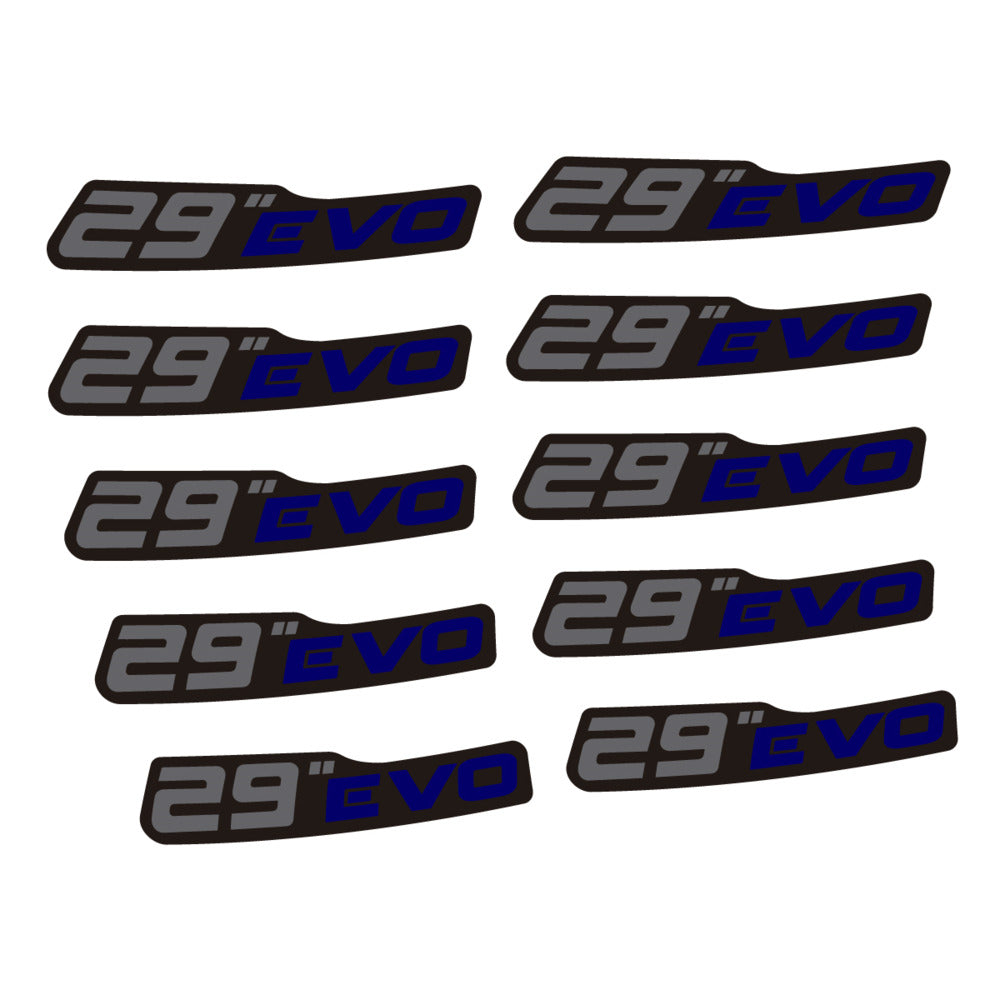 Stickers for Prxgress Evo Aluminium 2020 29, Mountain Wheel vinyl decals (v2) - Scandinavian Blue