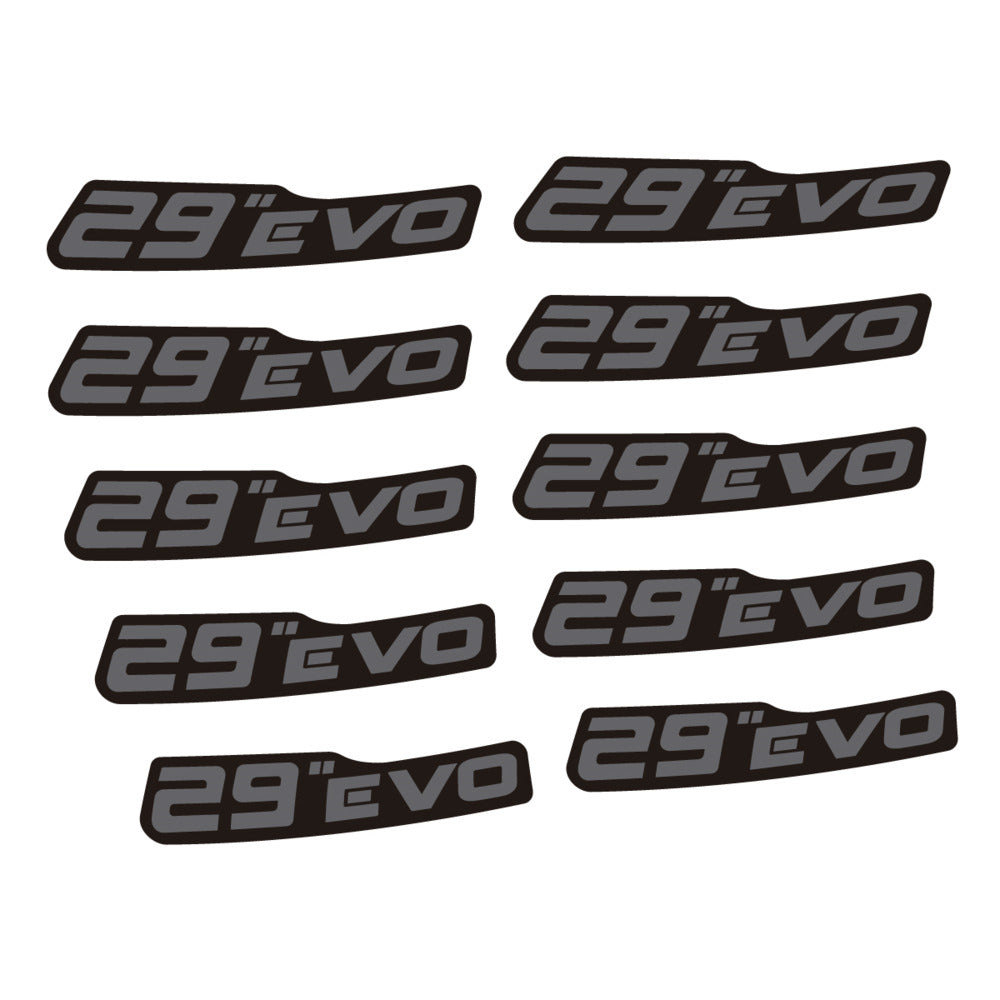 Stickers for Prxgress Evo Aluminium 2020 29, Mountain Wheel vinyl decals (v2) - Medium Grey