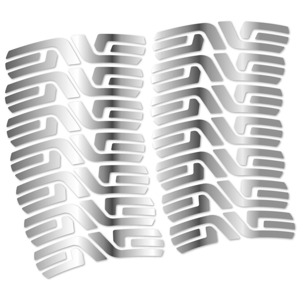 Stickers for ENVE SES 3.4 Disc Carbon Perfil 43 mm, Road Wheel vinyl decals - Chrome Silver