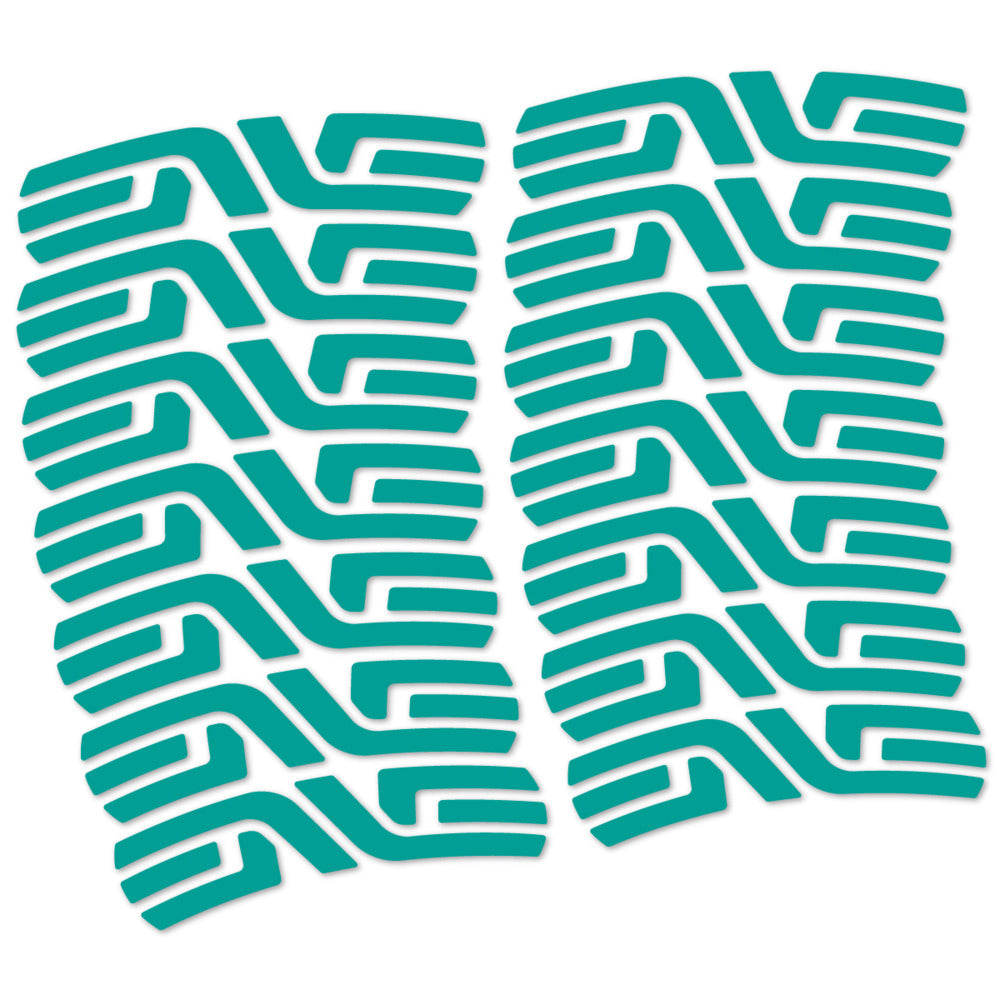 Stickers for ENVE SES 3.4 Disc Carbon Perfil 43 mm, Road Wheel vinyl decals - Petrol Turquoise