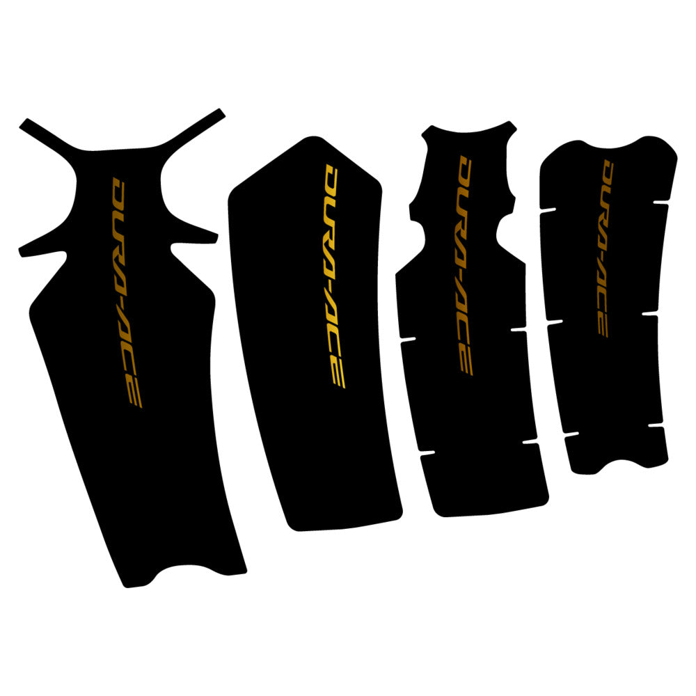 Stickers for Shimano Dura-Ace FC-R9200, Crankset vinyl decals - Chrome Gold