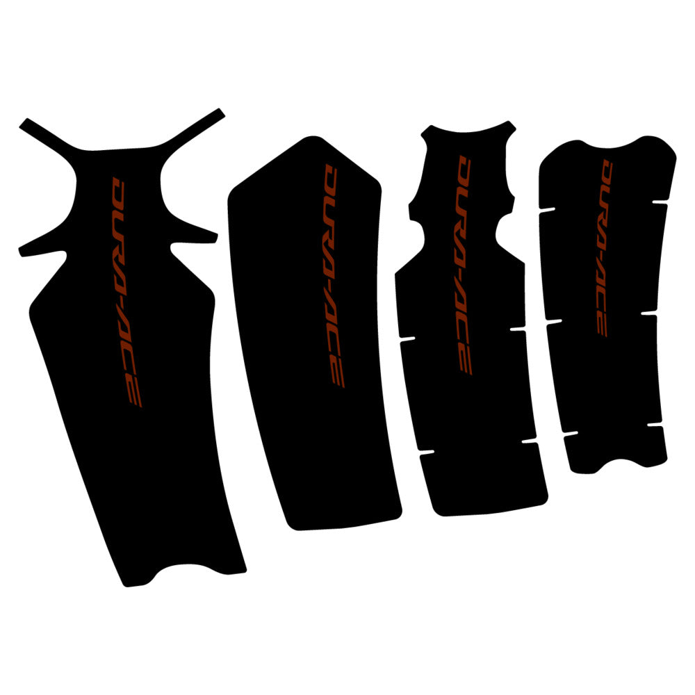 Stickers for Shimano Dura-Ace FC-R9200, Crankset vinyl decals - Brown