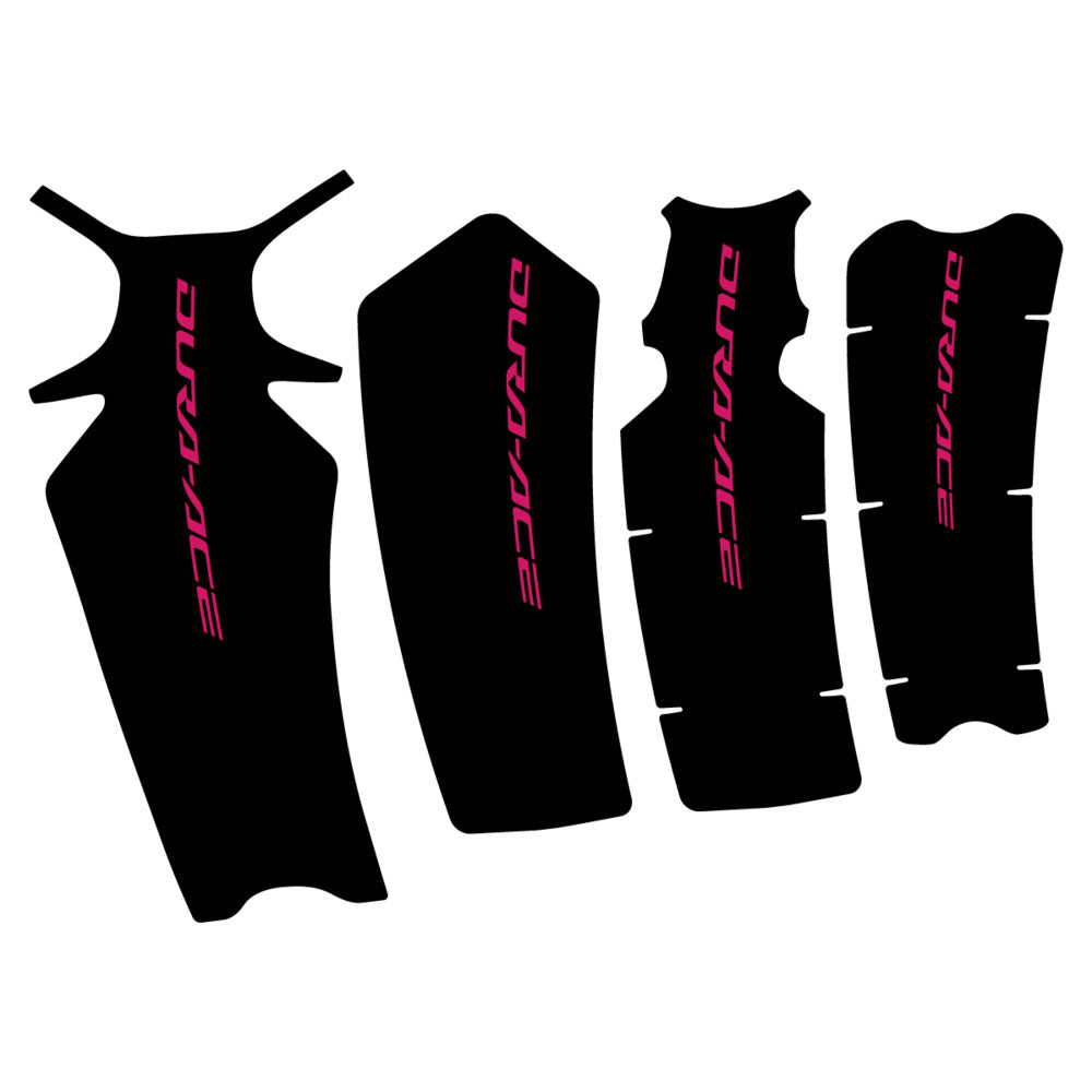 Stickers for Shimano Dura-Ace FC-R9200, Crankset vinyl decals - Dark Pink