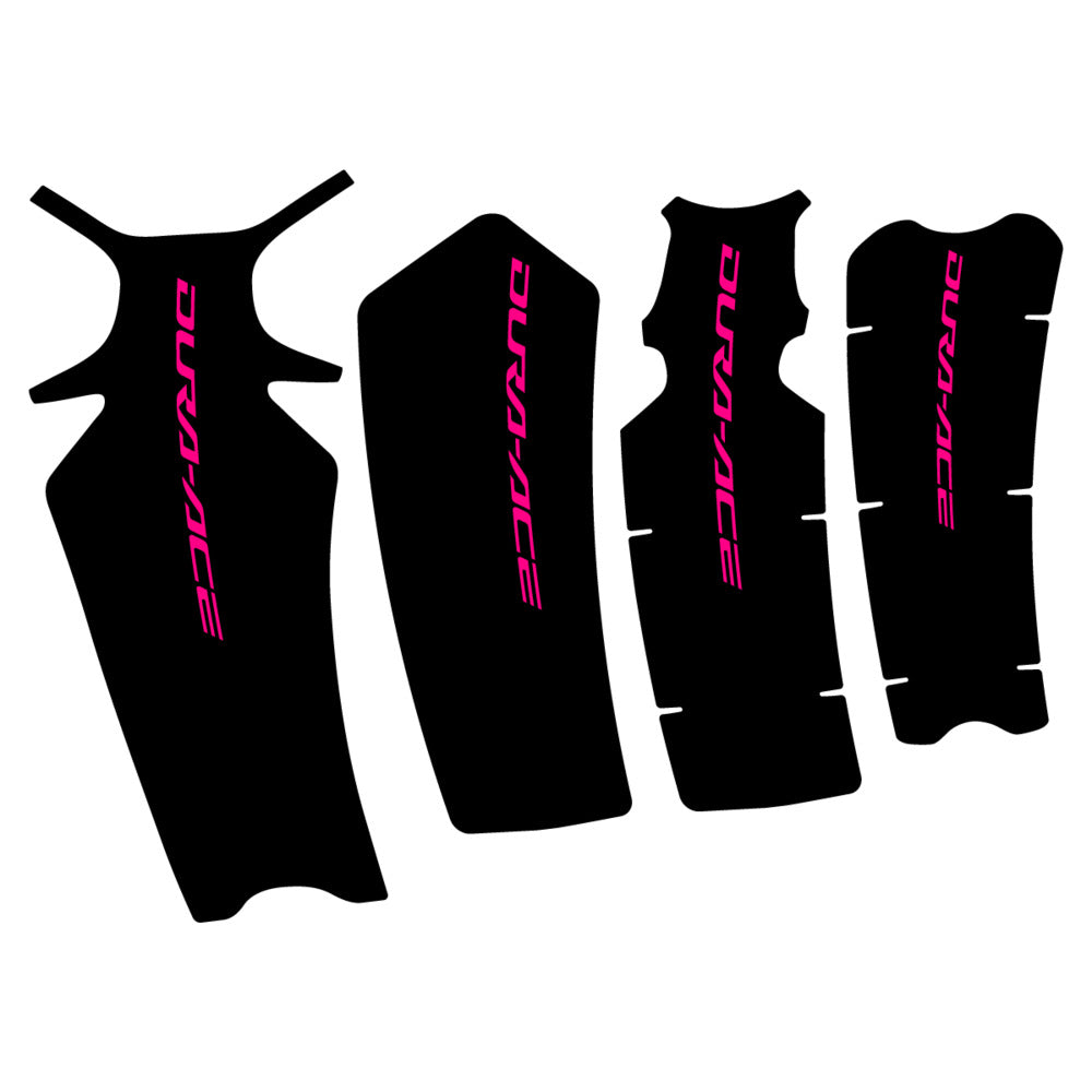 Stickers for Shimano Dura-Ace FC-R9200, Crankset vinyl decals - Fuchsia