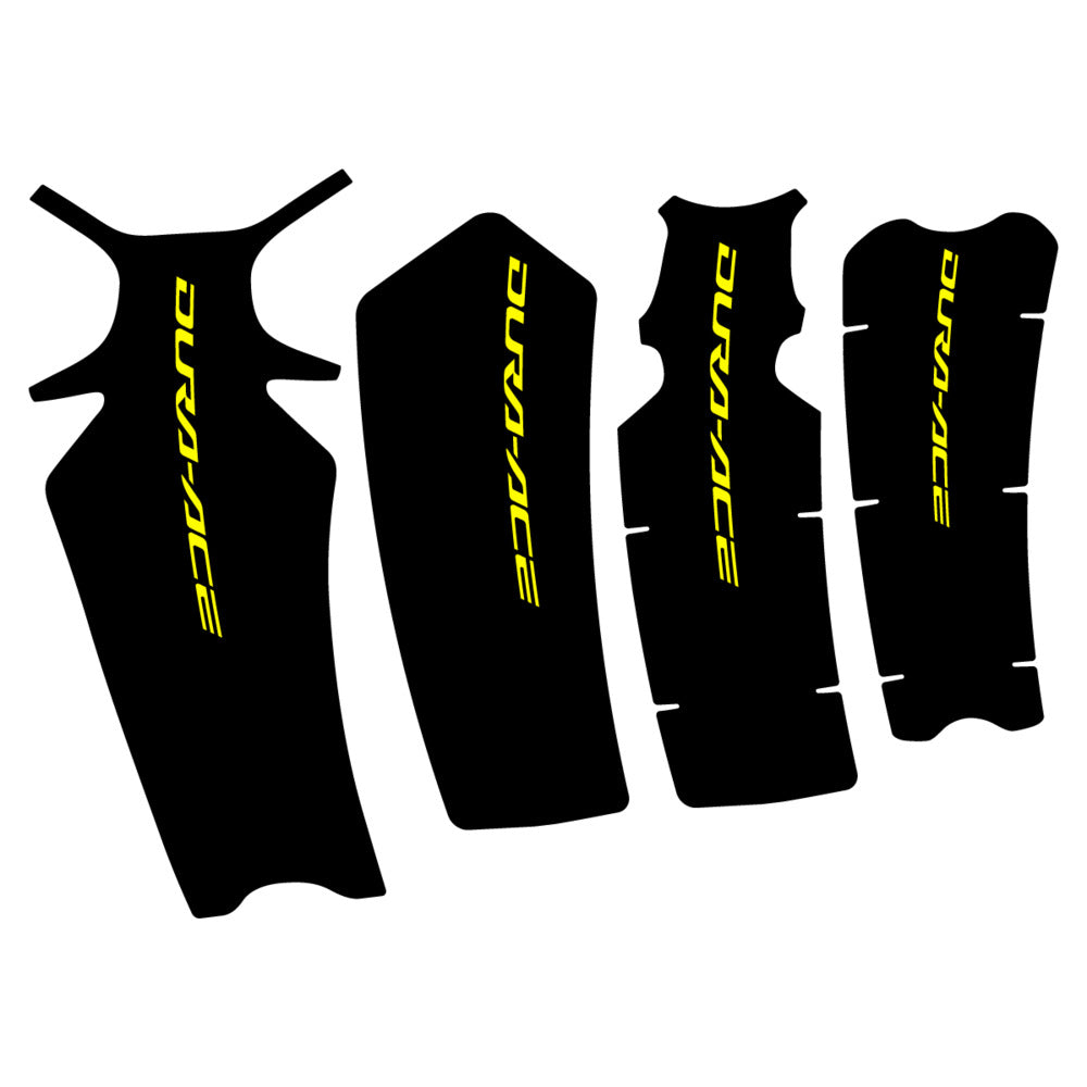 Stickers for Shimano Dura-Ace FC-R9200, Crankset vinyl decals - Lemon Yellow
