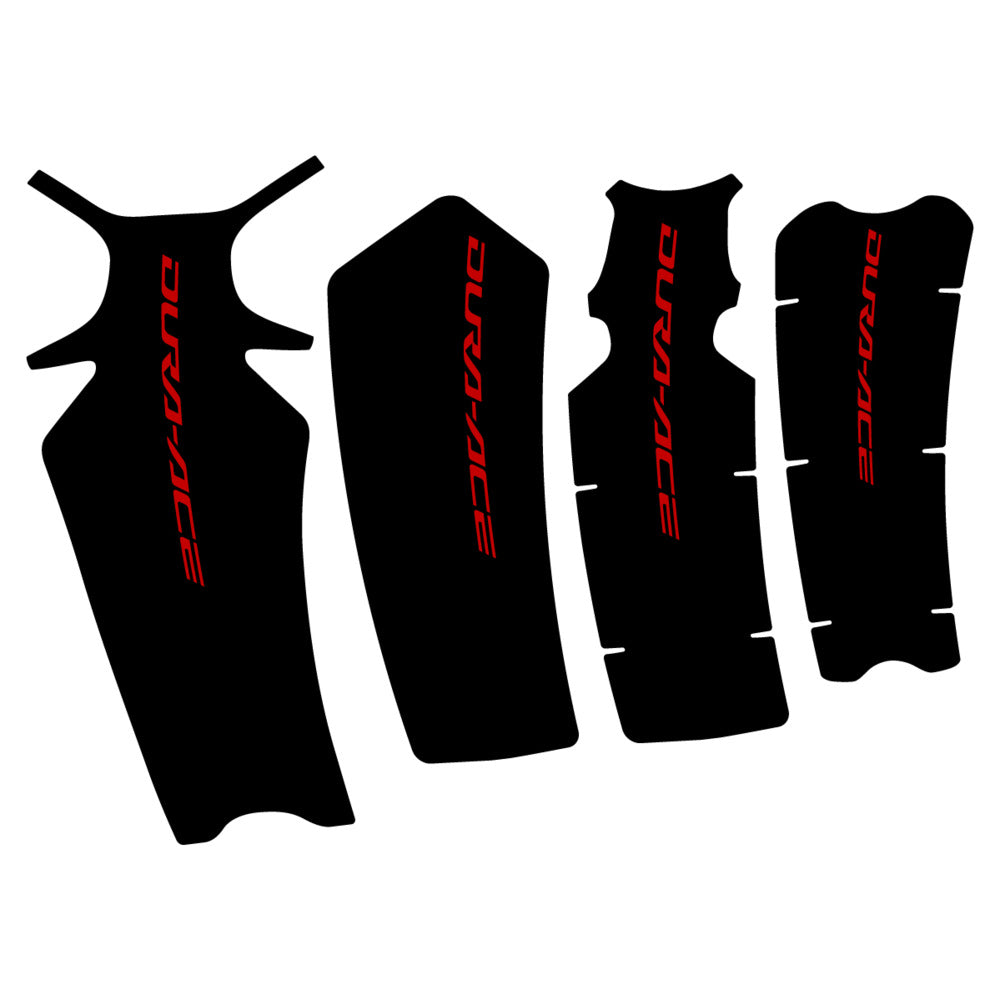 Stickers for Shimano Dura-Ace FC-R9200, Crankset vinyl decals - Medium Red