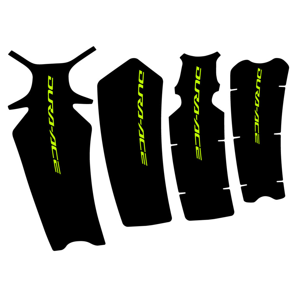 Stickers for Shimano Dura-Ace FC-R9200, Crankset vinyl decals - Lime Neon
