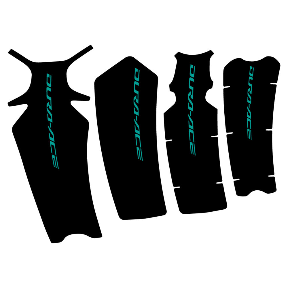Stickers for Shimano Dura-Ace FC-R9200, Crankset vinyl decals - Petrol Turquoise