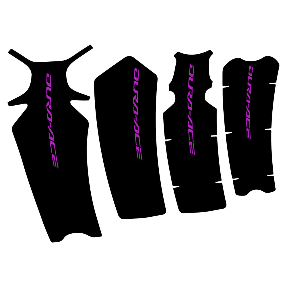 Stickers for Shimano Dura-Ace FC-R9200, Crankset vinyl decals - Violet Pink