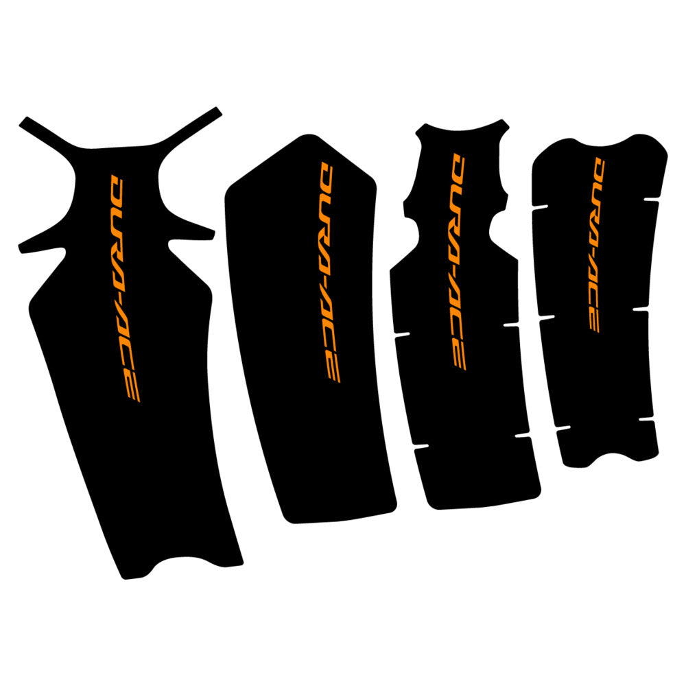 Stickers for Shimano Dura-Ace FC-R9200, Crankset vinyl decals - Saffron Yellow