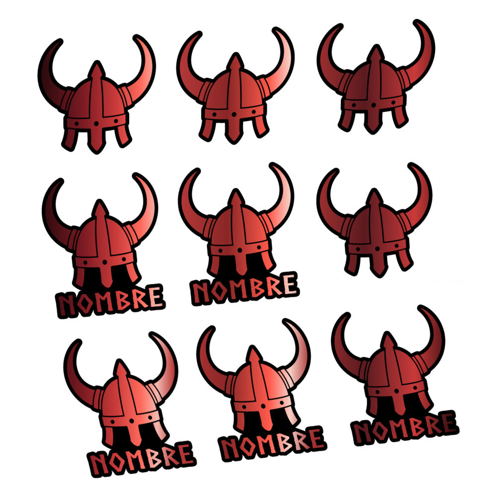 Stickers for Viking Helmet, personalized vinyl decals - Copper