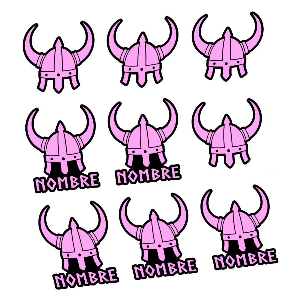 Stickers for Viking Helmet, personalized vinyl decals - Light Lilac