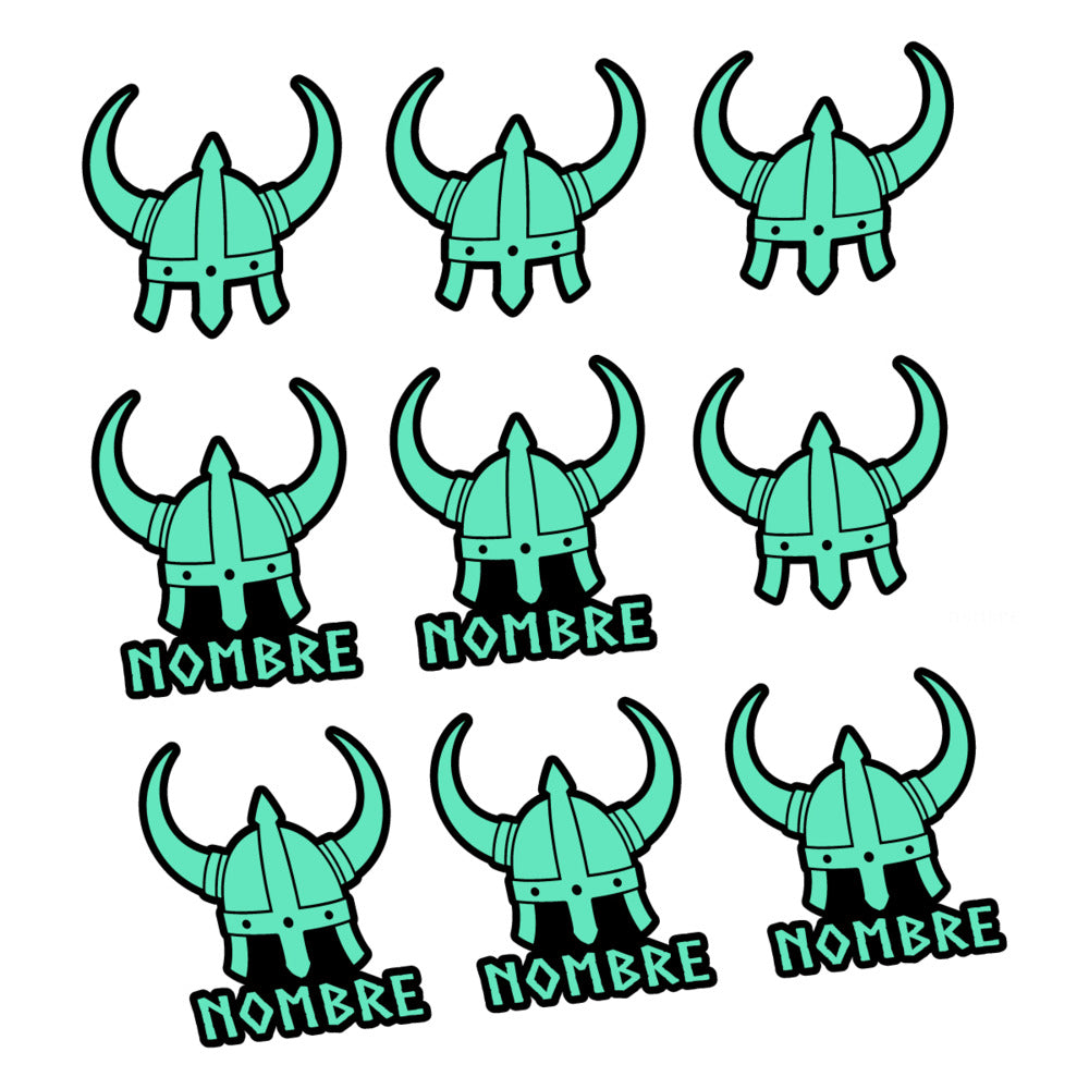Stickers for Viking Helmet, personalized vinyl decals - Mint