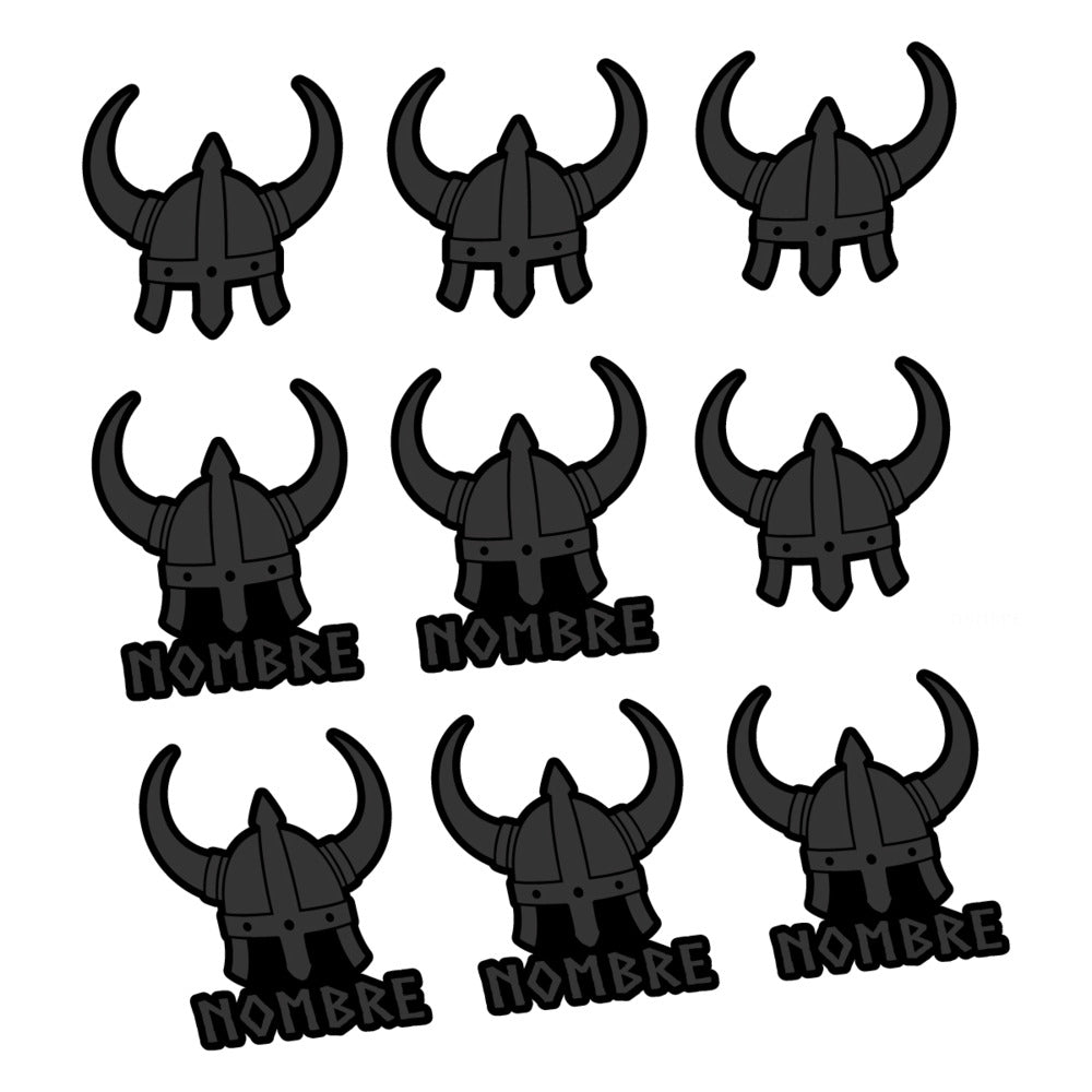 Stickers for Viking Helmet, personalized vinyl decals - Very Dark Grey