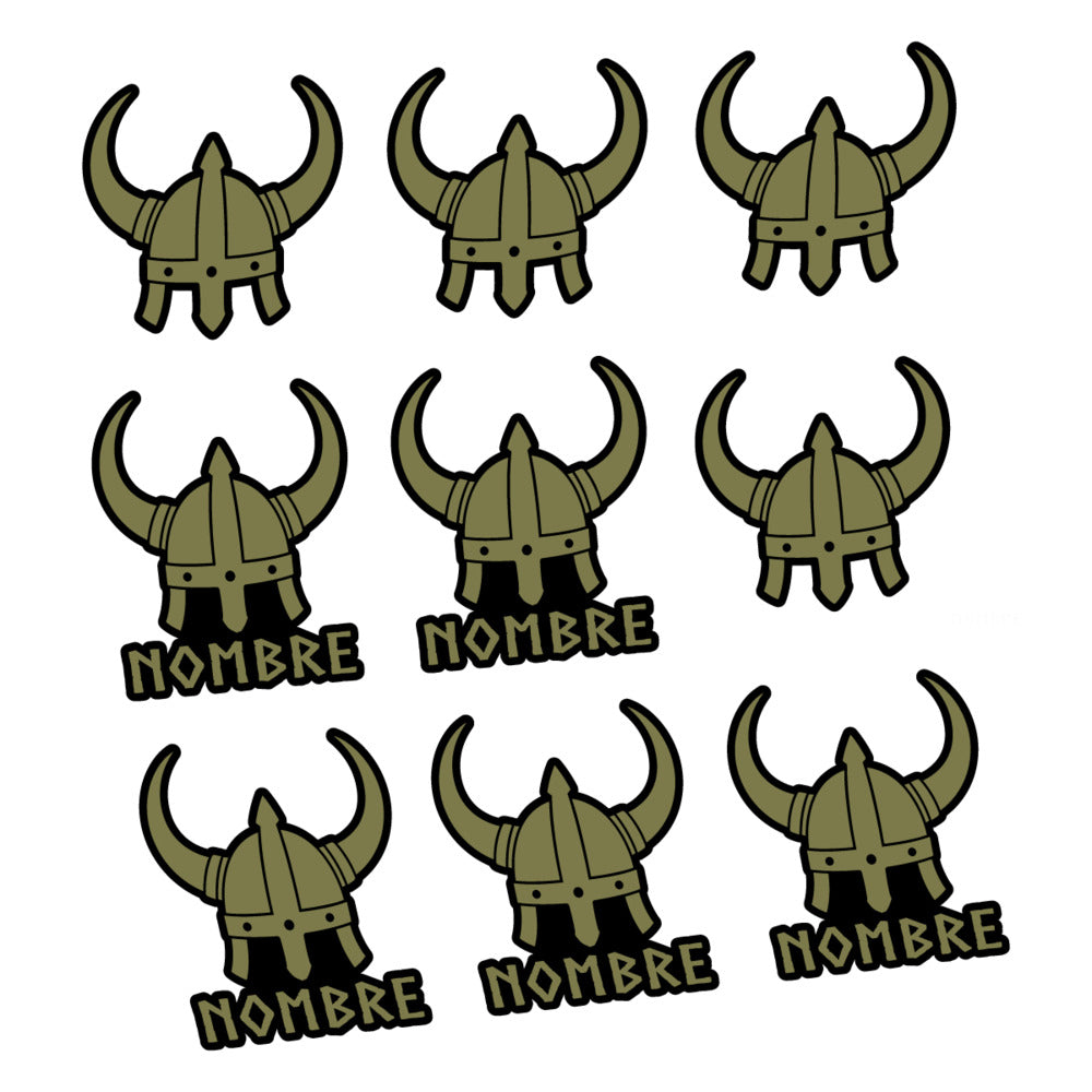 Stickers for Viking Helmet, personalized vinyl decals - Khaki