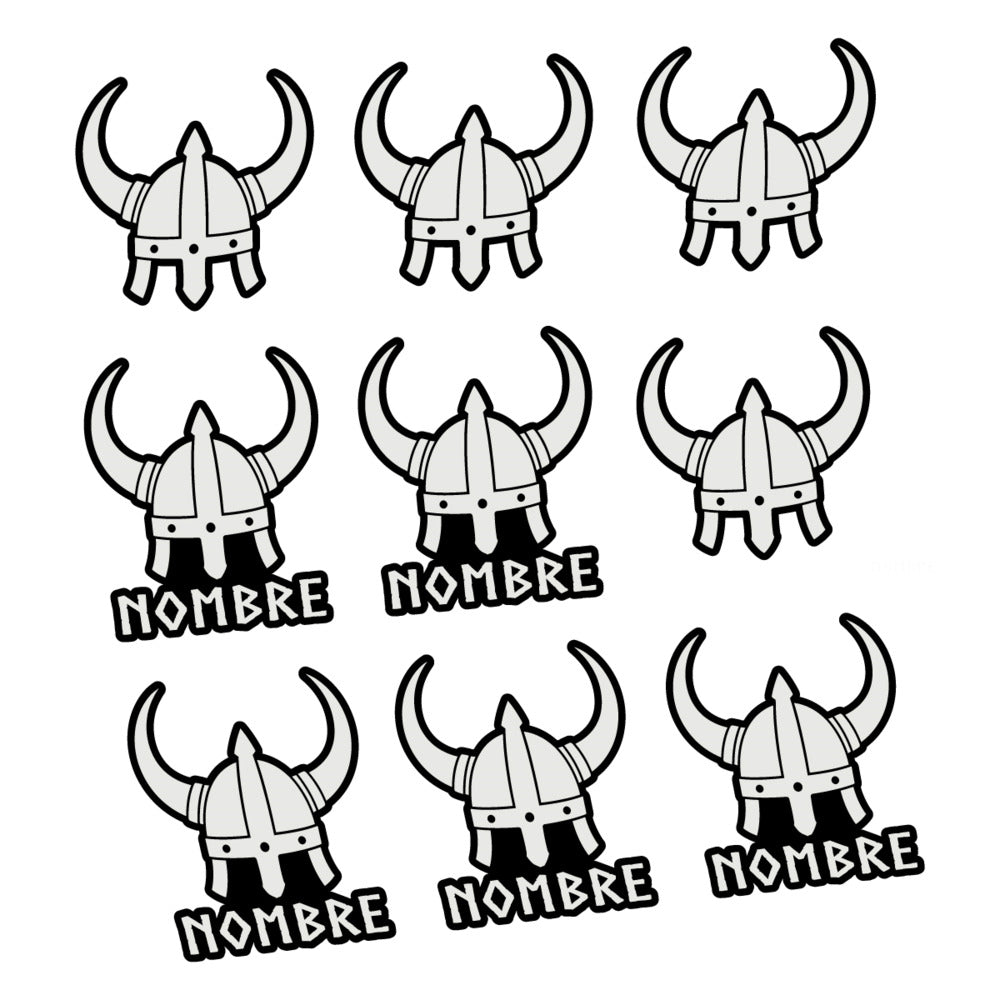 Stickers for Viking Helmet, personalized vinyl decals - Pearl Grey