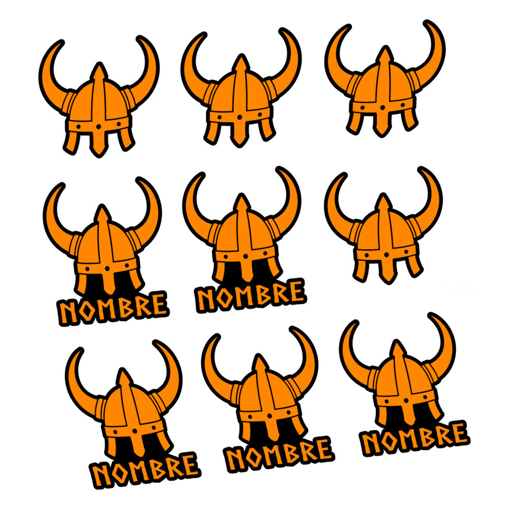 Stickers for Viking Helmet, personalized vinyl decals - Saffron Yellow