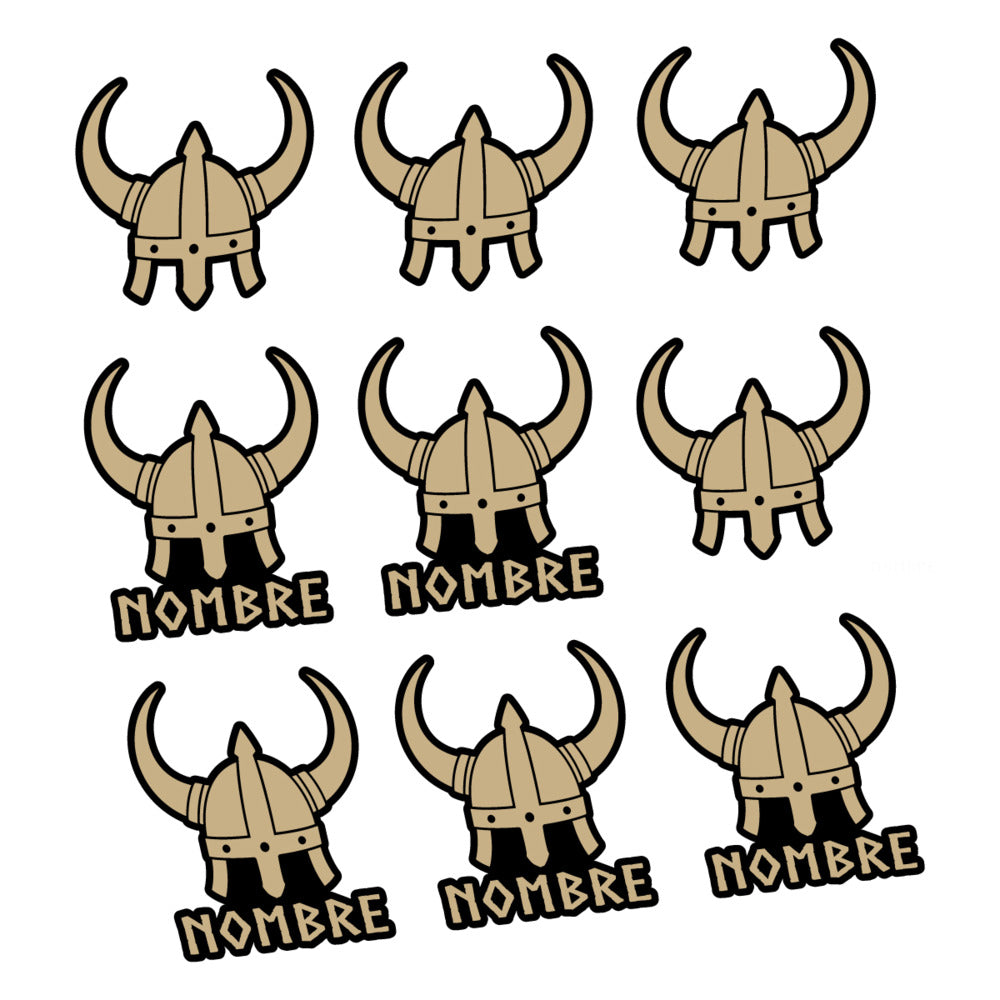 Stickers for Viking Helmet, personalized vinyl decals - Sand
