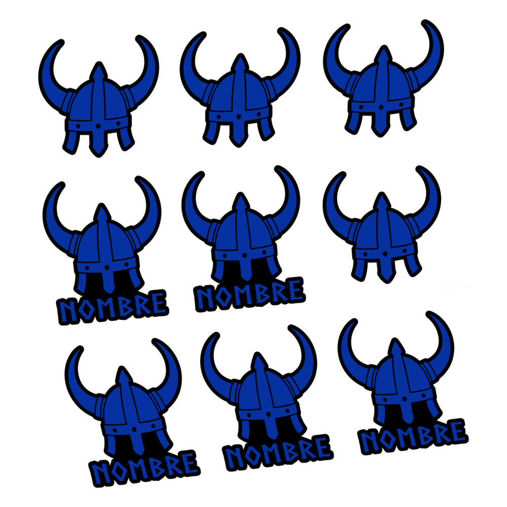 Stickers for Viking Helmet, personalized vinyl decals - Ultramarine Blue