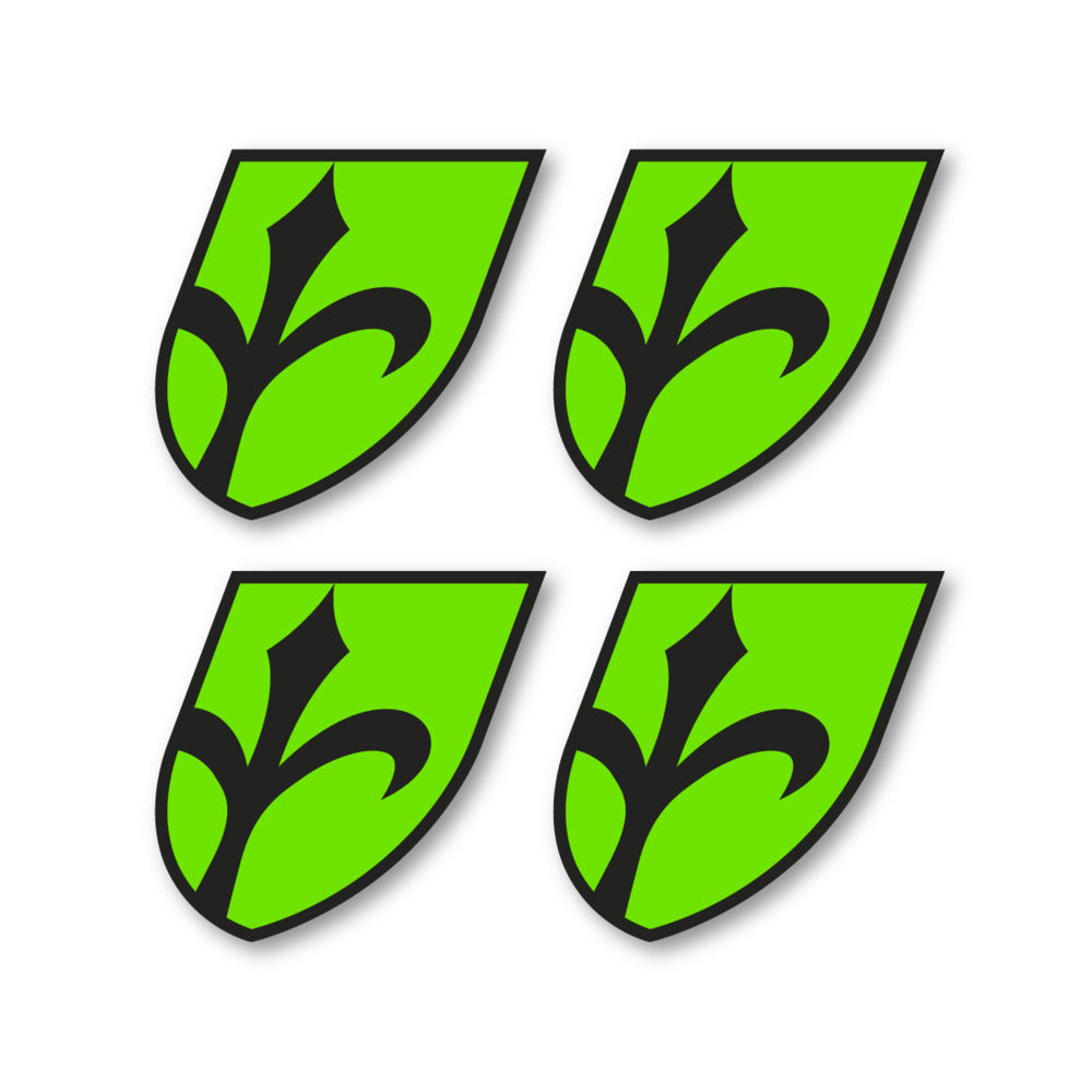 Stickers for Wilier Italia Flag Crest vinyl decals - Apple Green
