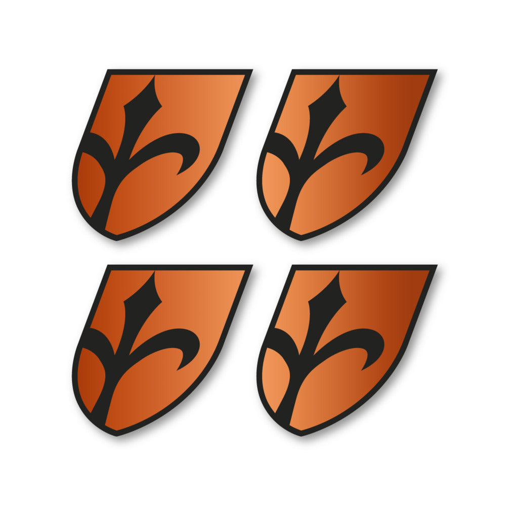Stickers for Wilier Italia Flag Crest vinyl decals - Bronze