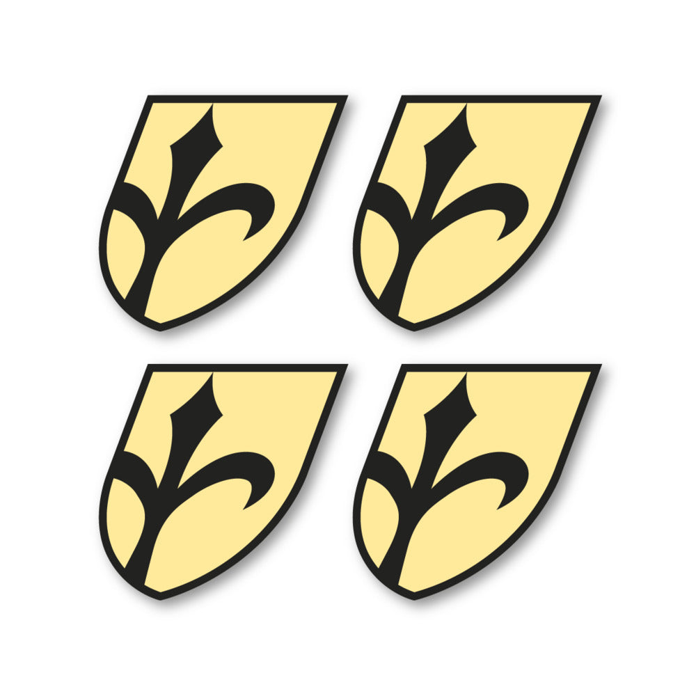 Stickers for Wilier Italia Flag Crest vinyl decals - Cream