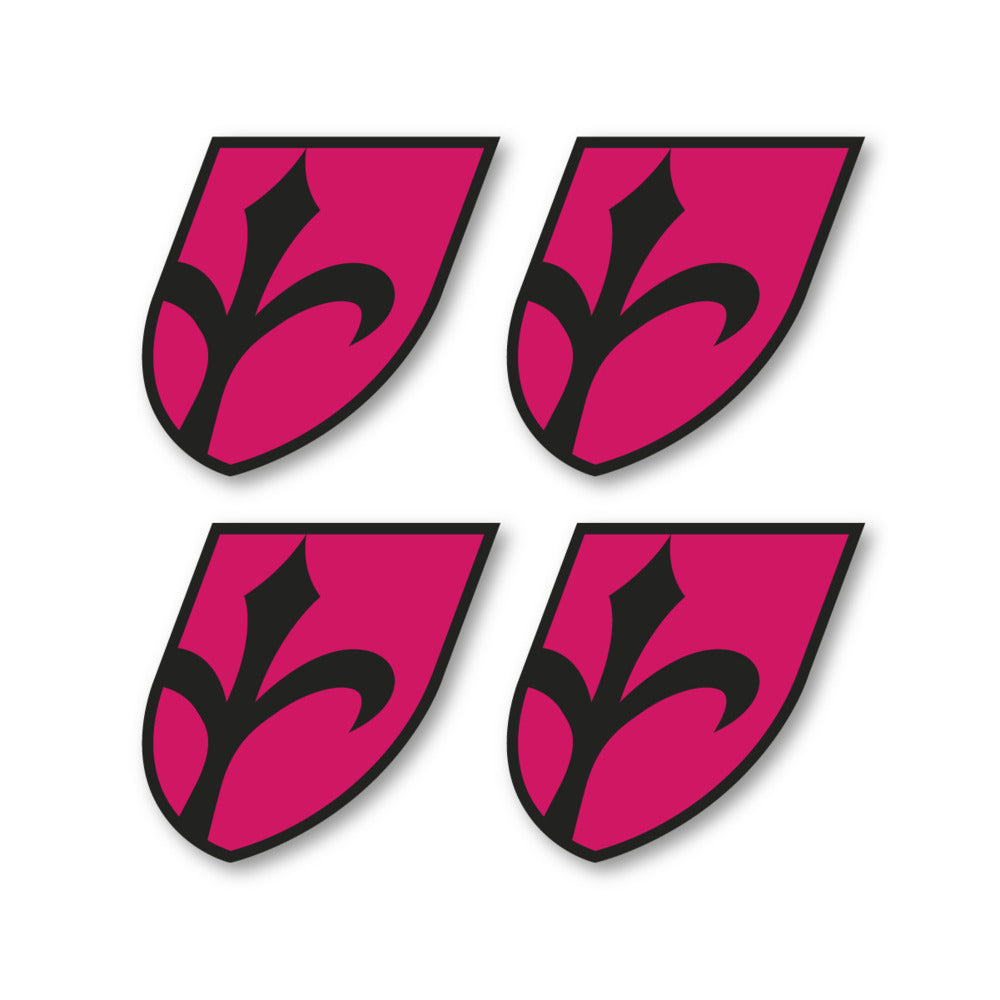 Stickers for Wilier Italia Flag Crest vinyl decals - Dark Pink