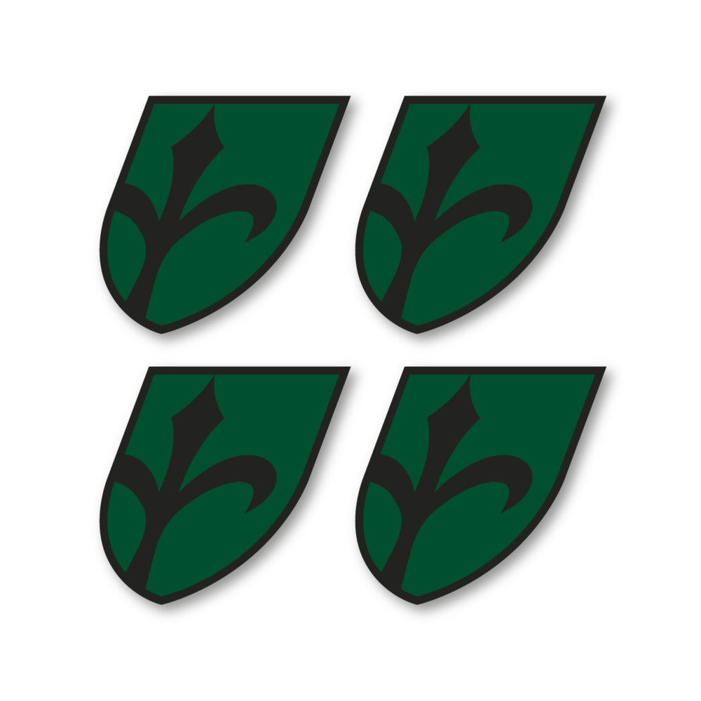 Stickers for Wilier Italia Flag Crest vinyl decals - Dark Green