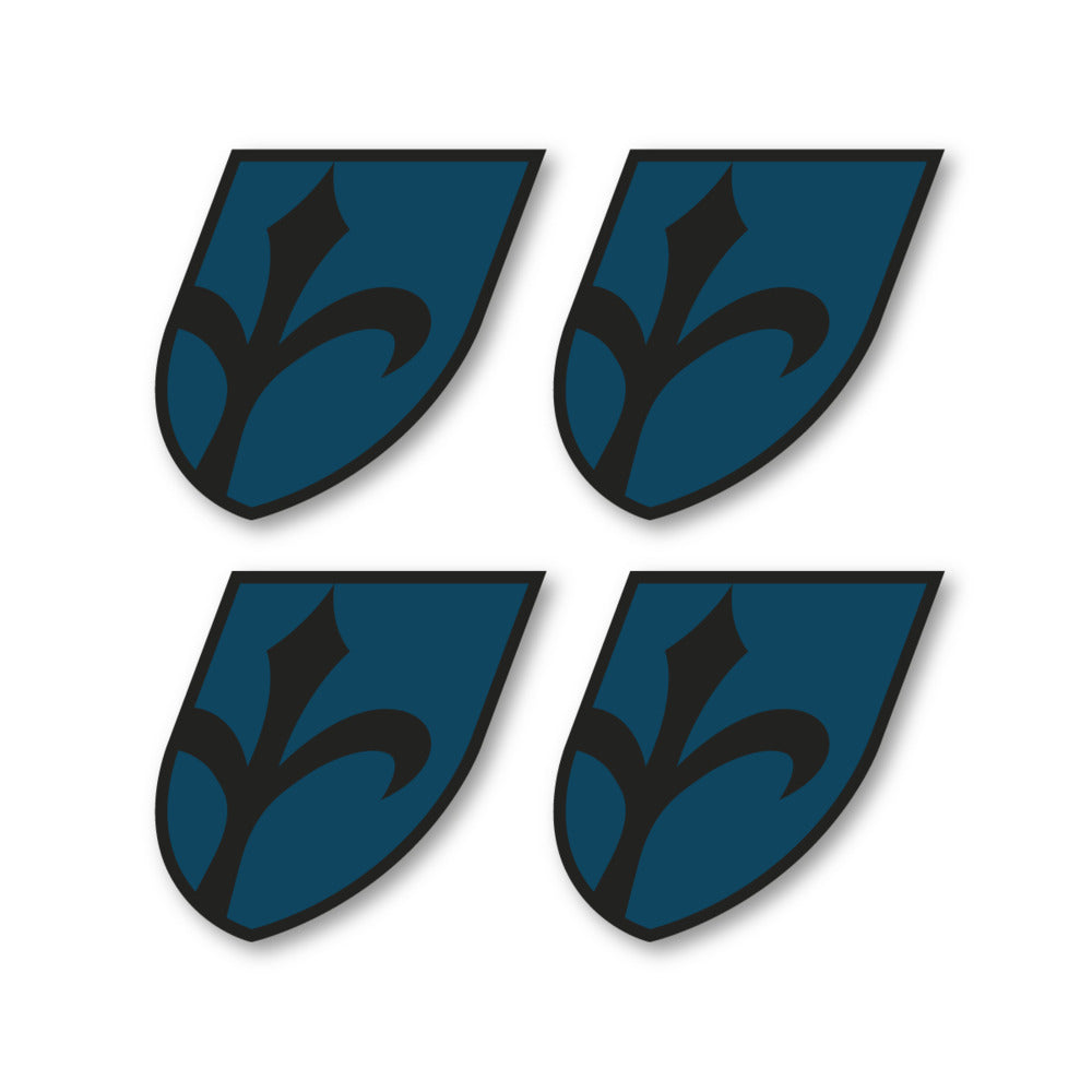 Stickers for Wilier Italia Flag Crest vinyl decals - Dark Lake