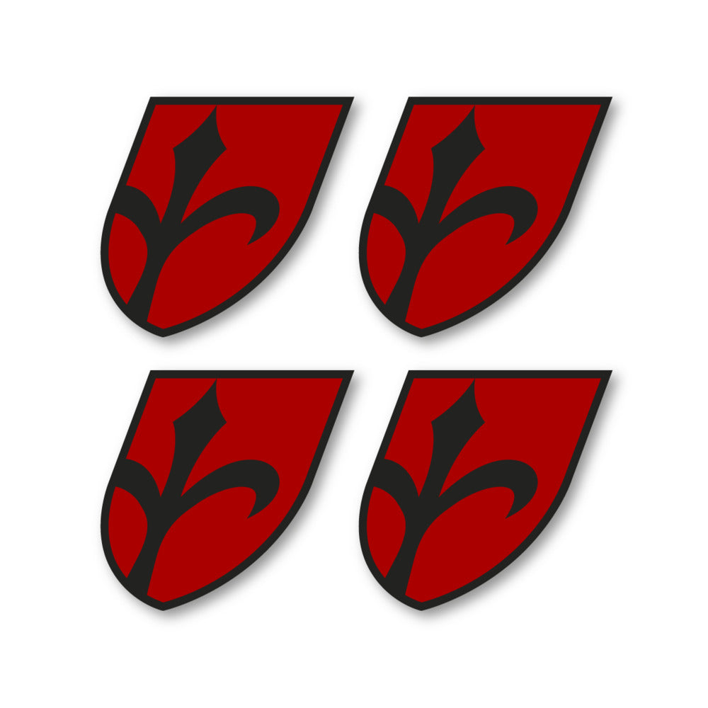 Stickers for Wilier Italia Flag Crest vinyl decals - Dark Red