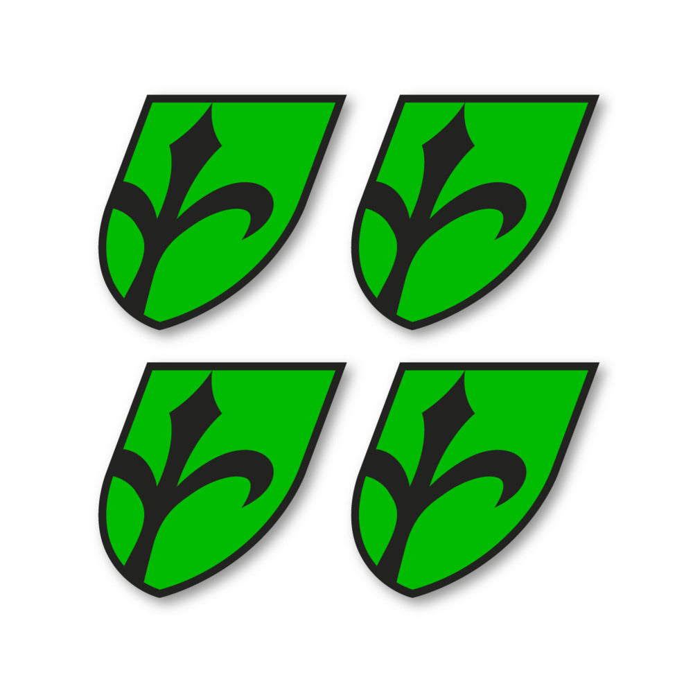 Stickers for Wilier Italia Flag Crest vinyl decals - Grass Green